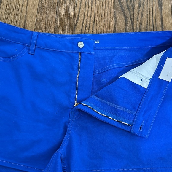 Old Navy Royal Blue High Rise Wow 3 Inch Inseam Stretch Jean Shorts Size 22 - Picture 6 of 8